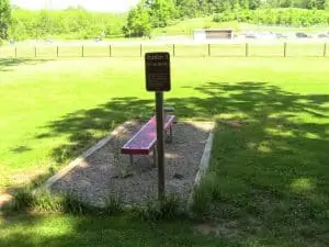 Exercise station next to walking trails