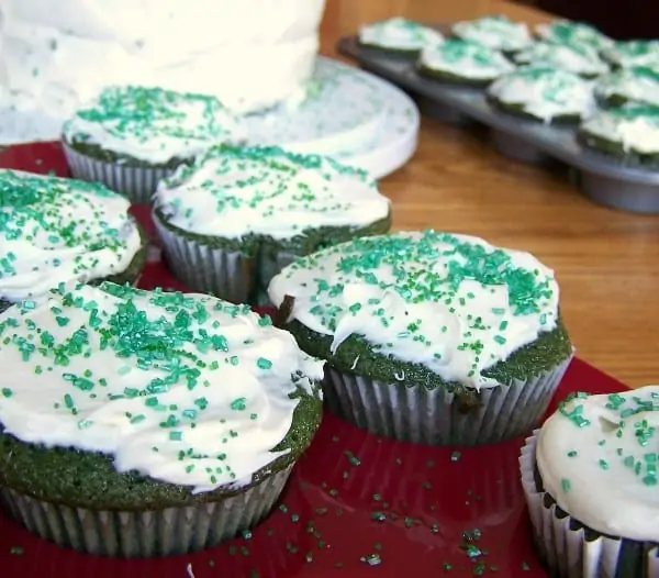 St. Patrick's Day Green Velvet Cake - Irish Eyes Smiling