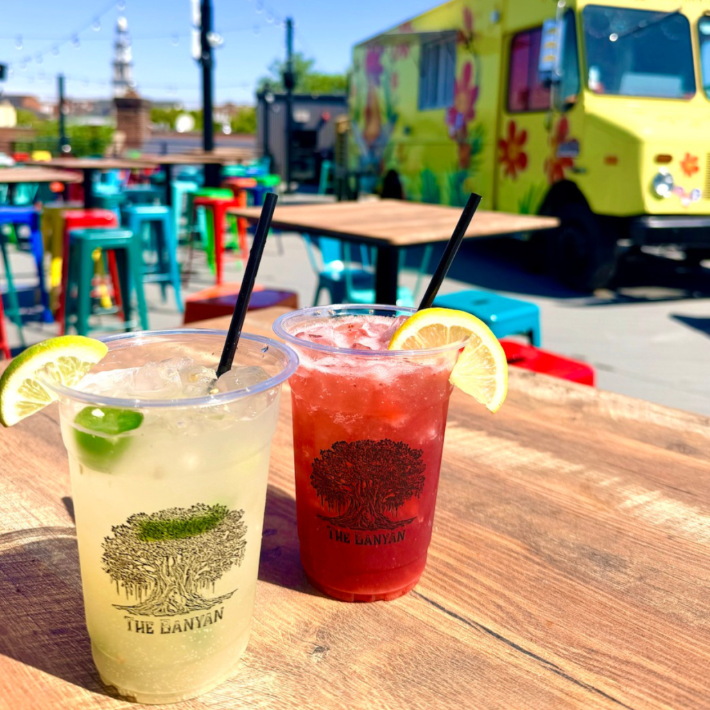 Rooftop drinks and summer dining at The Banyan in Downtown Frederick, Maryland