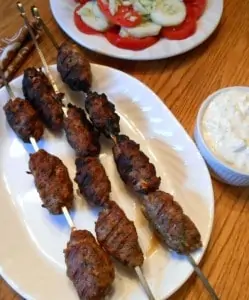 Middle Eastern Turkey Kebabs & Cucumber Yogurt Dip - 6 Weight Watchers Points Plus Value