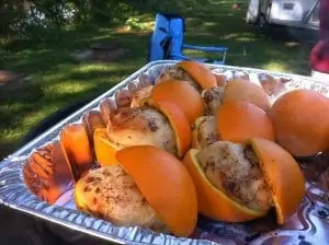 Cinnamon Rolls Over A Campfire