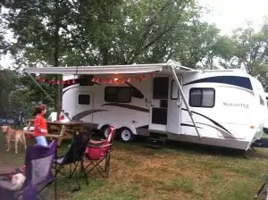 Our new camper at Brunswick Family Campground