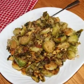 Mustard Glazed Brussels Sprouts with Chestnuts - 4 Weight Watchers Points Plus Value