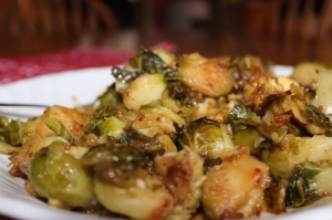 Mustard-Glazed Brussels Sprouts with Chestnuts - 4 Weight Watchers Points Plus Value