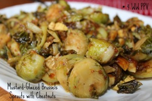 Mustard-Glazed Brussels Sprouts with Chestnuts - 4 Weight Watchers Points Plus Value