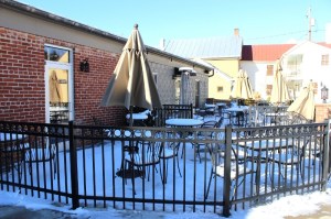 Outdoor patio seating