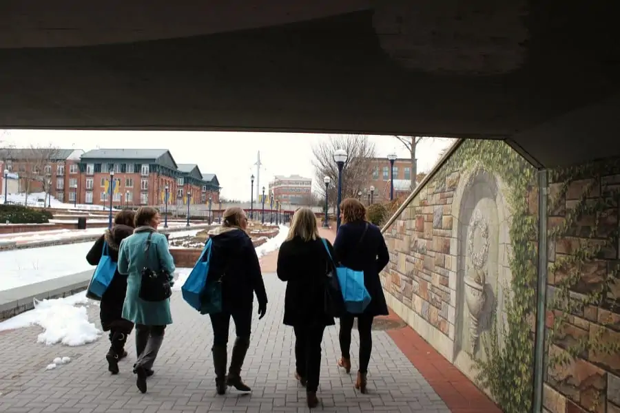 Walking to our first restaurant for Frederick Restaurant Week