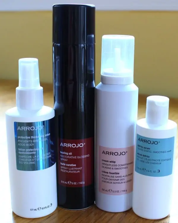 My aresenal of Arrojo hair products for wavy hair care