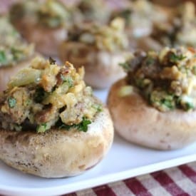 Stuffed Mushrooms, Jimmy Dean Style