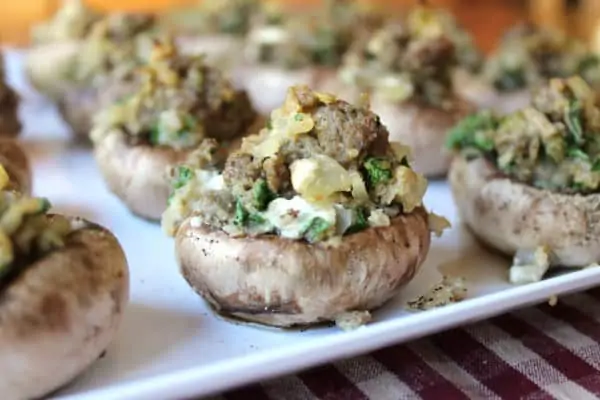 Stuffed Mushrooms with Sausage: Jimmy Dean Style