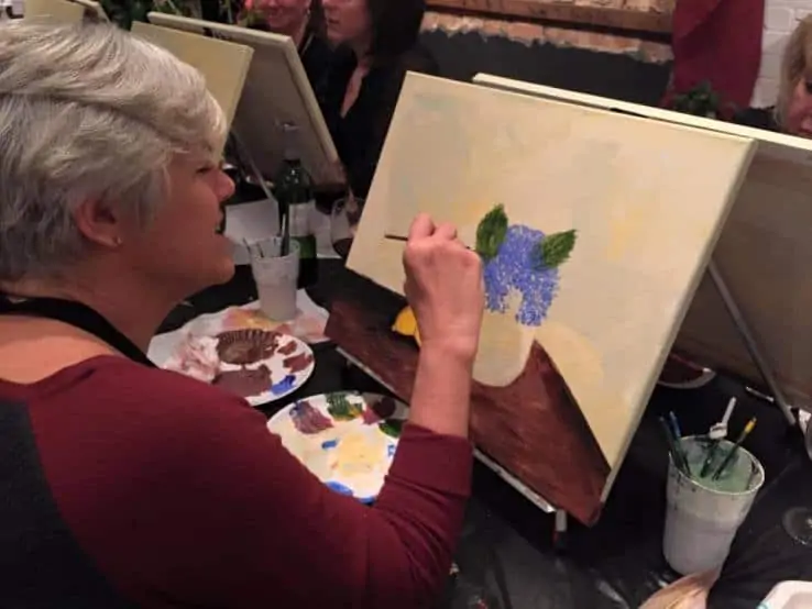 Creating a piece of art evokes happiness
