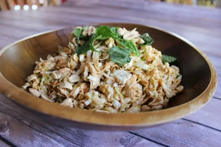 Peanuts, herbs, and green onions really enhance this salad