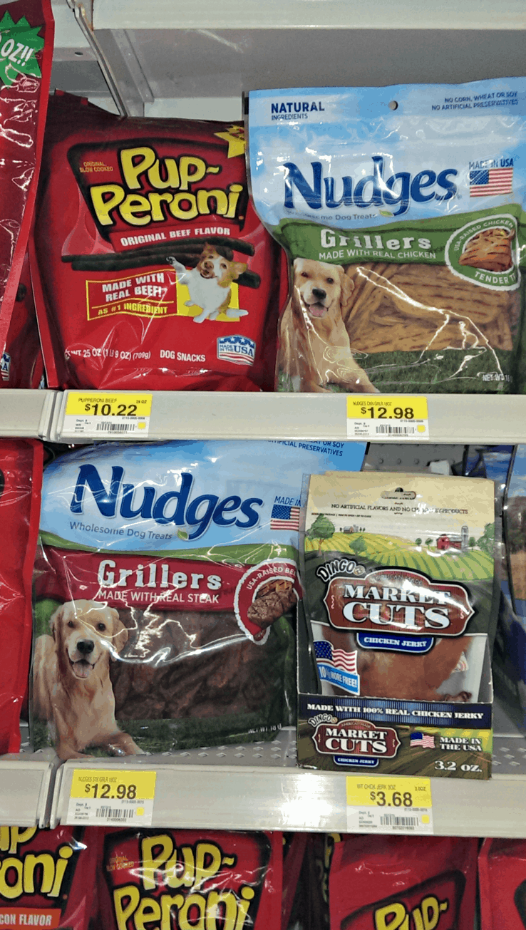 Nudges dog treats