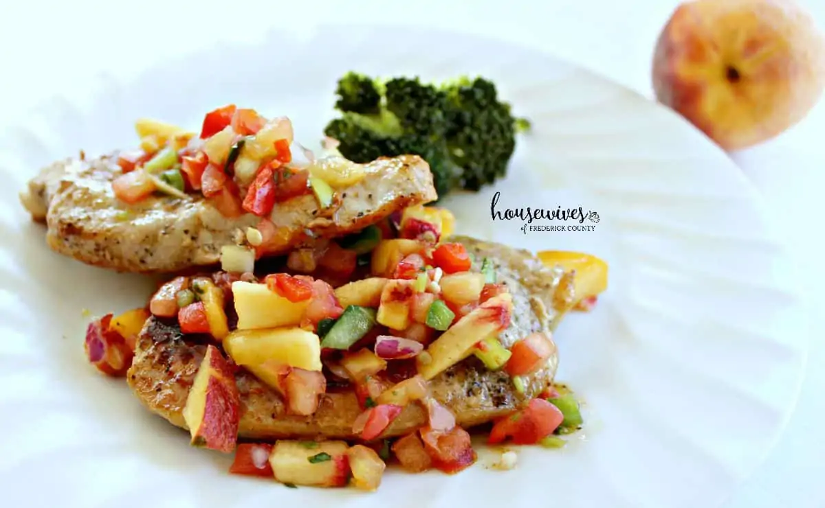 Peach Salsa Pork Chops