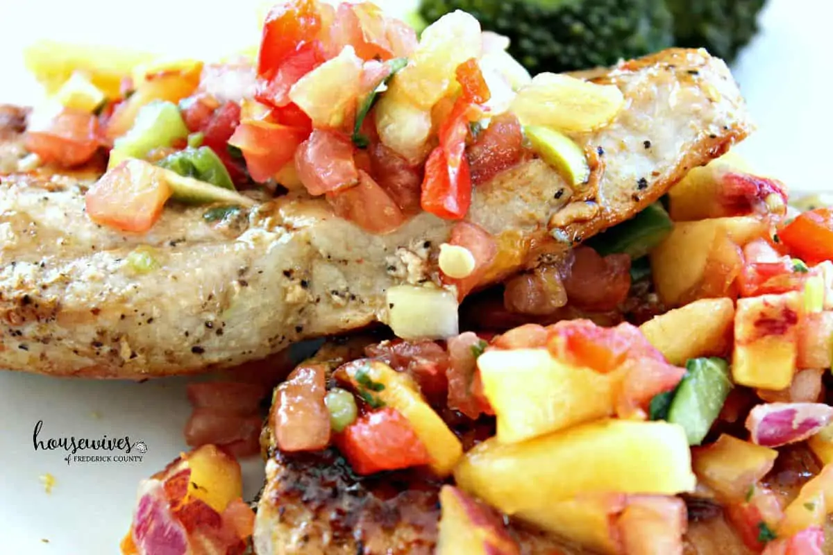 Peach Salsa Pork Chops