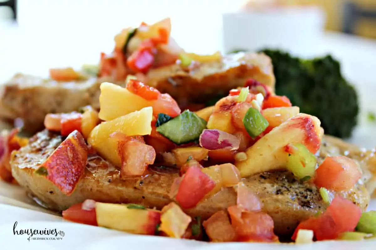 Peach Salsa Pork Chops