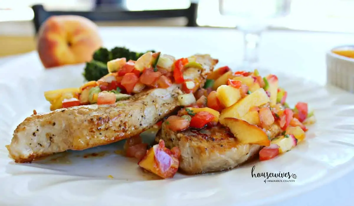 Peach Salsa Pork Chops