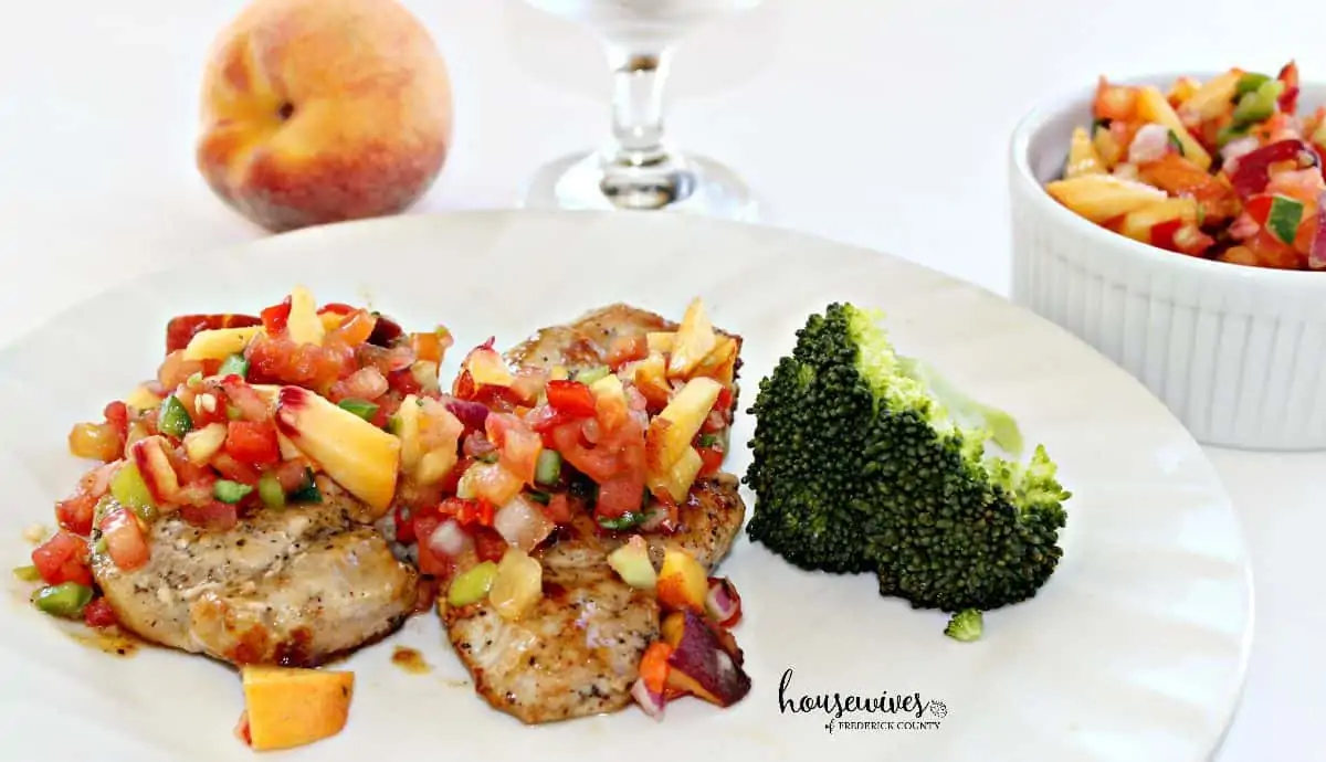 Peach Salsa Pork Chops