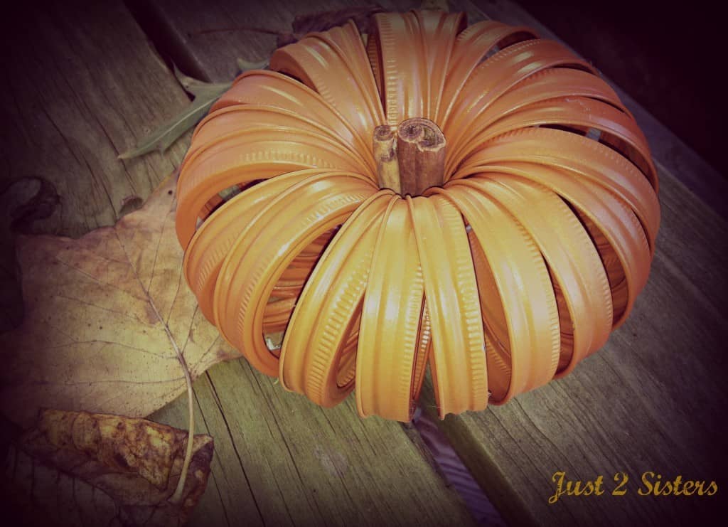 Mason Jar Ring Pumpkin DIY Fall Decor Ideas