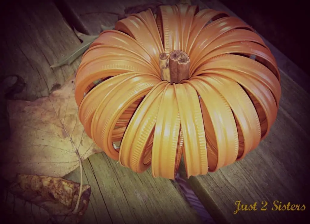 Mason Jar Ring Pumpkin DIY Fall Decor Ideas