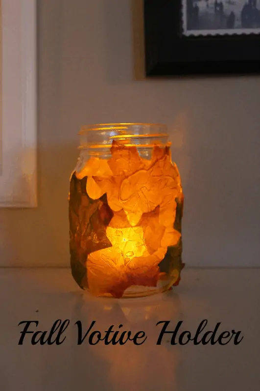 Fall foliage votive holder