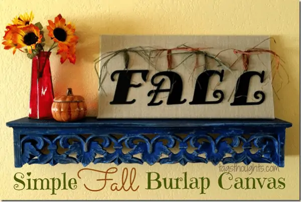 Fall burlap canvas