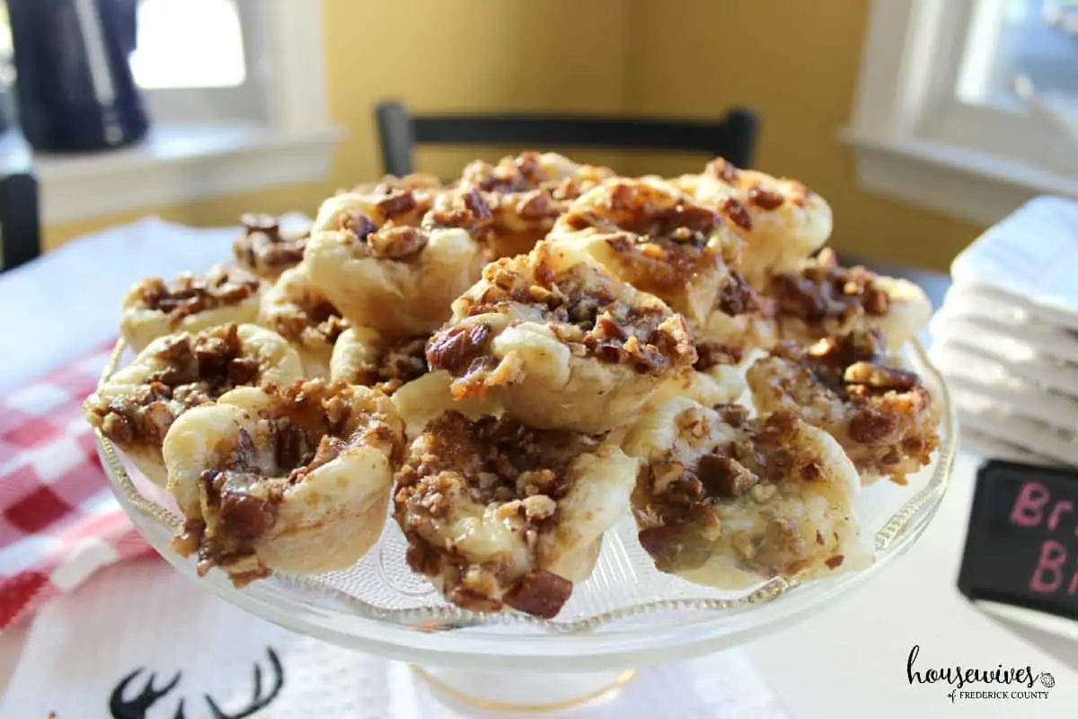 Display Your Brie in Puff Pastry on a pedestal dish