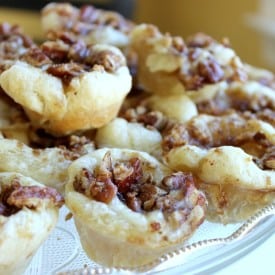 Baked Brie Bites with Pecans & Brown Sugar