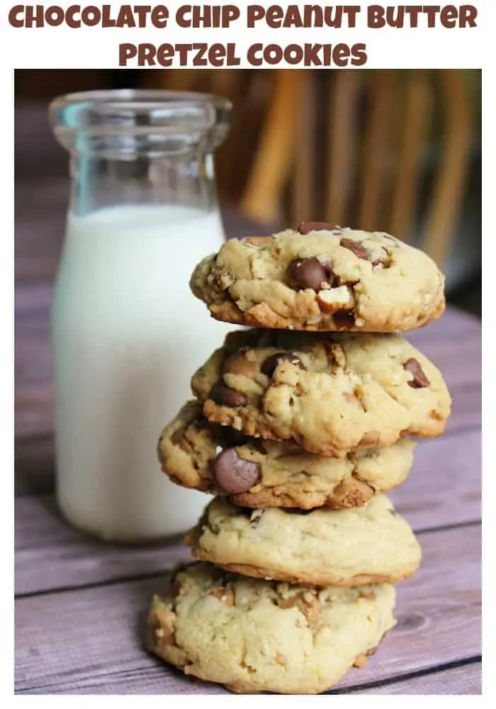 chocolate chip peanut butter pretzel cookies