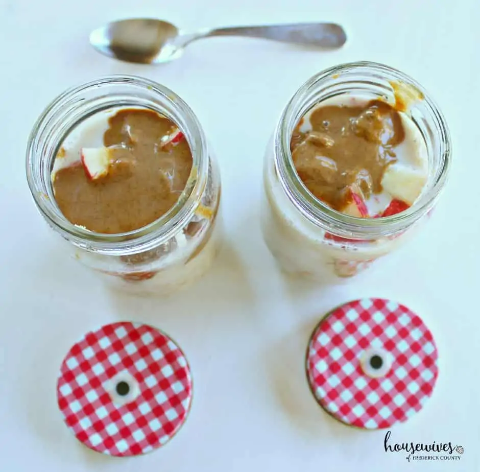 Apple Almond Butter Overnight Oatmeal