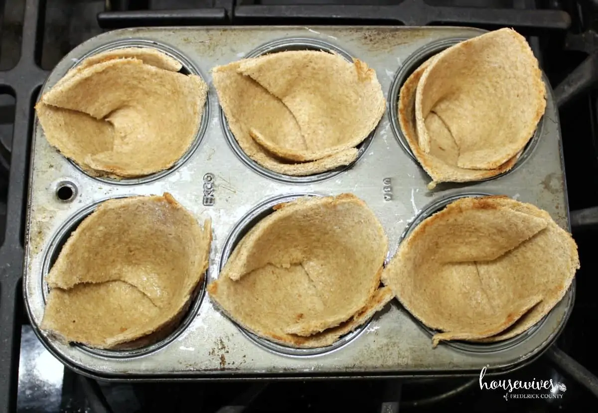 Flattened Bread in Muffin Tin