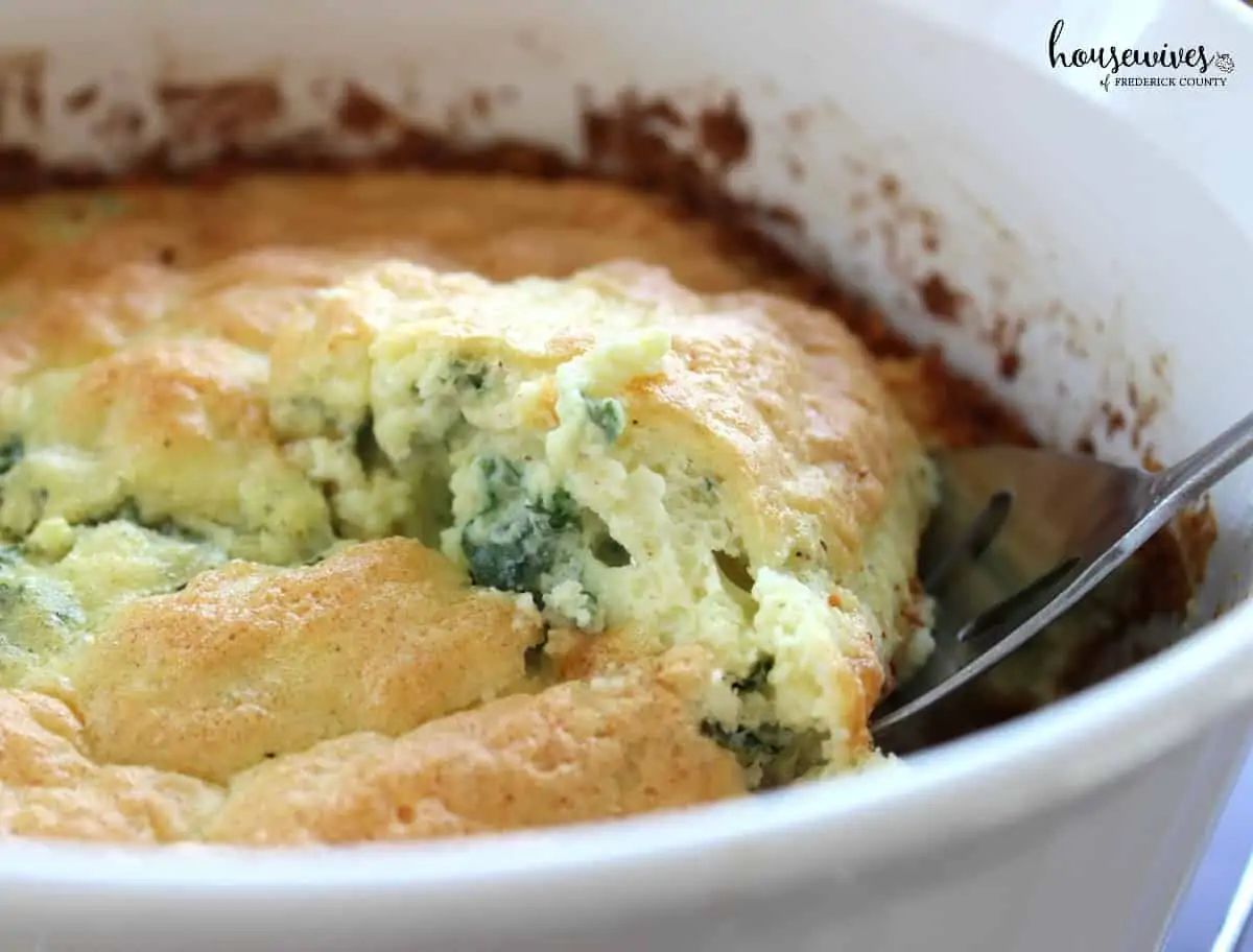 Cheesy crusty edges with a fluffy, egg center