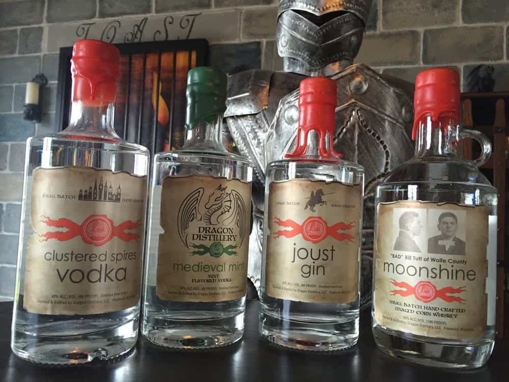 Some of Dragon Distillery's Spirits
