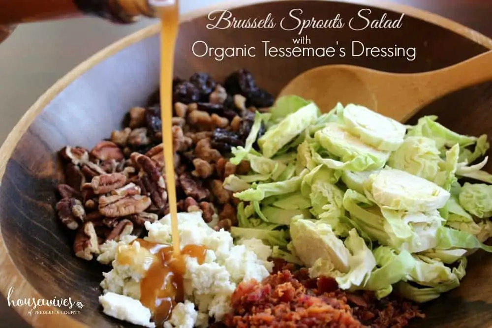 Brussels Sprouts Salad with Organic Tessemae's Dressing