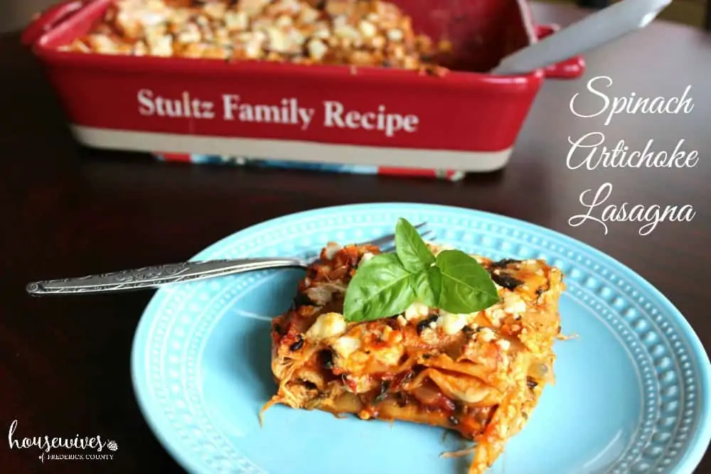 Vegetarian Lasagna Recipe with Spinach & Artichokes