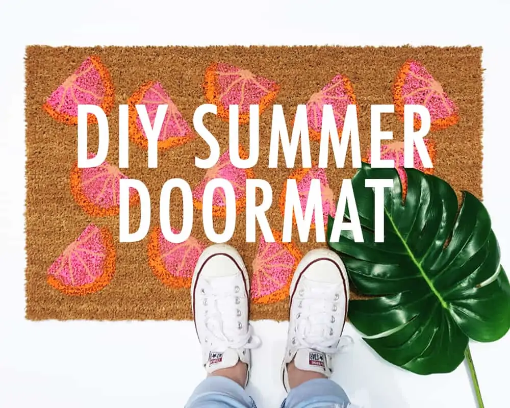 DIY Home Decor Project: Grapefruit Slice Summer Doormat