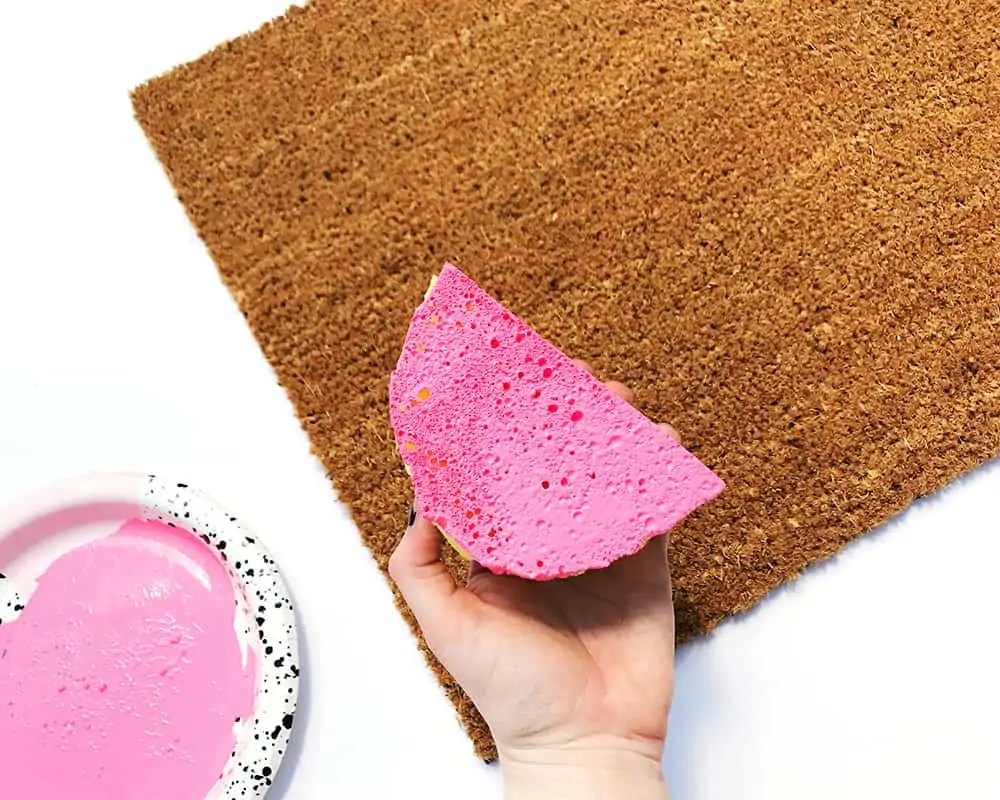 DIY Home Decor Project - Apply paint with a sponge