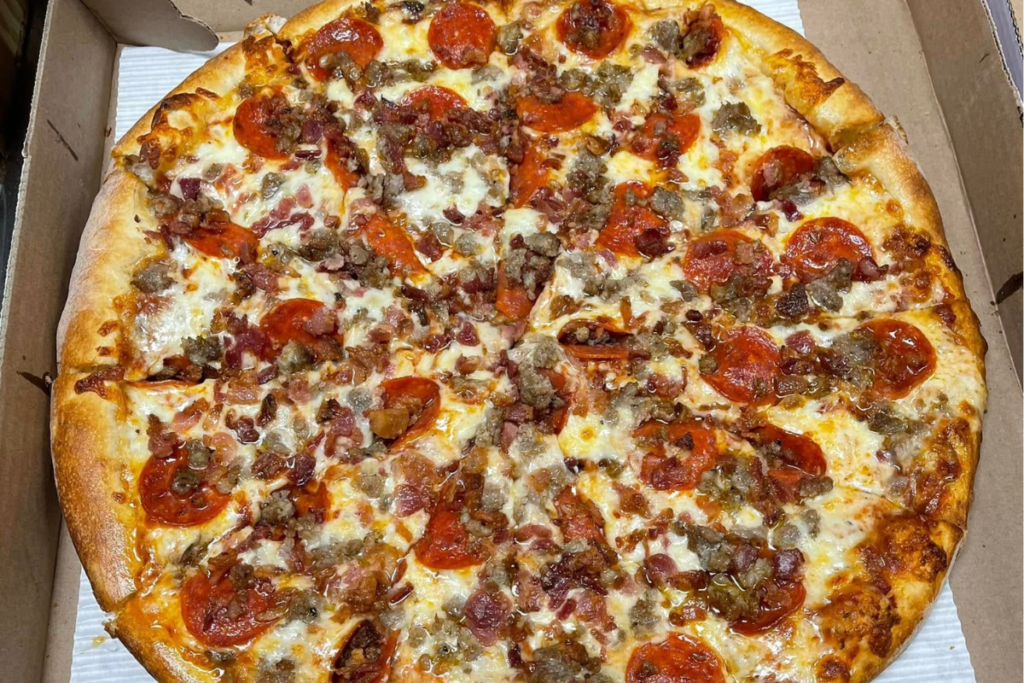 Pizza from Bellisario's Pizza in Frederick, Maryland