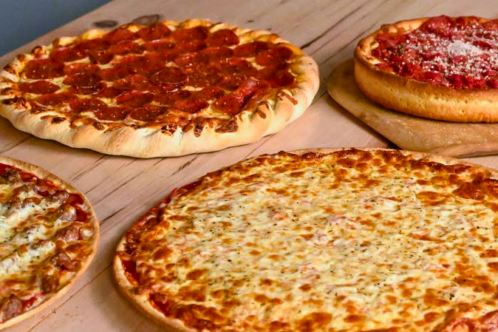 Chicago-style pizza from Rosati's Pizza in Frederick, Maryland