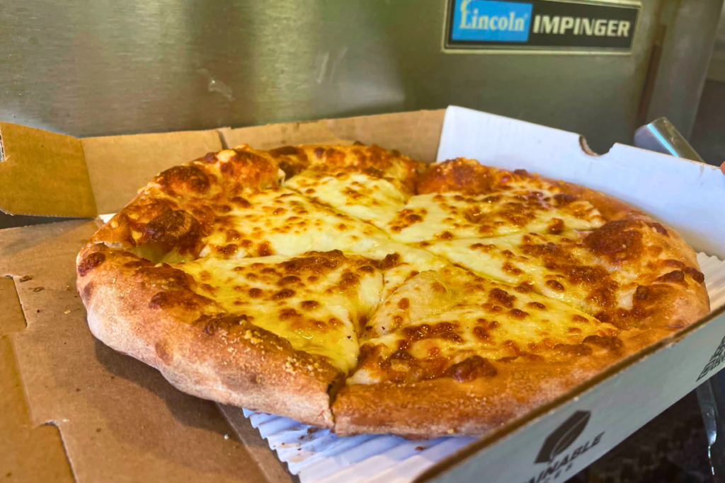 Pizza from The Blues Pizza Company food truck in Frederick, Maryland