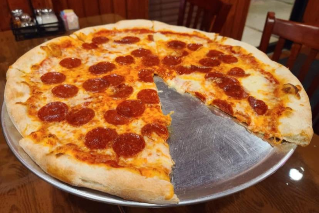 New York-style pizza from Hero's in Frederick, Maryland
