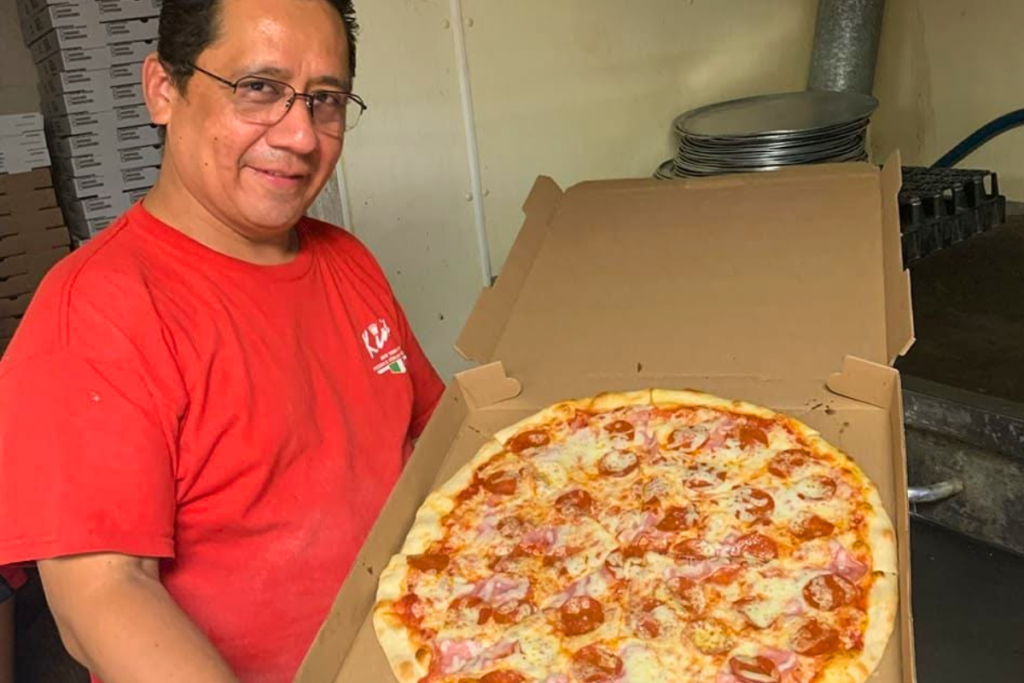 New York-style pizza from King's Pizza in Brunswick, Maryland