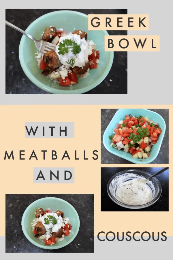 Easy Greek Tzatziki Recipe with Meatballs & Couscous