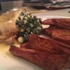 Spicy Spinach and Corn Stuffed Chicken Breasts