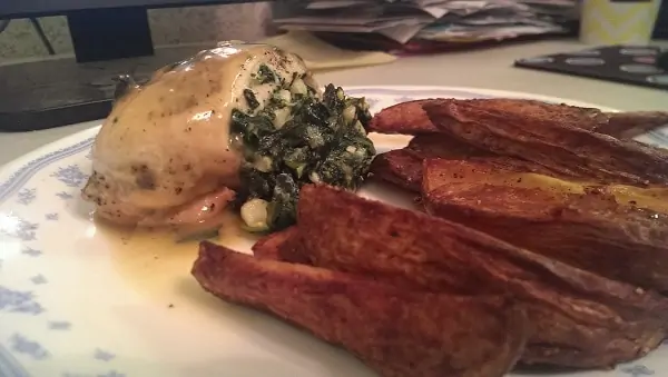 Spicy Spinach and Corn Stuffed Chicken Breasts