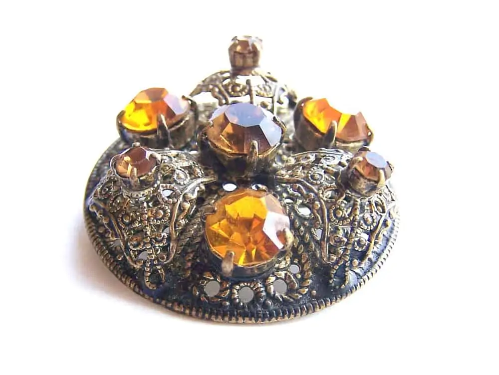 Signed vintage costume brooch