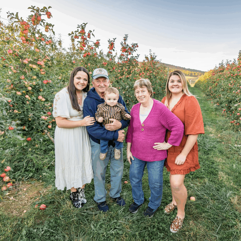 Apple orchards with the founding family at Catoctin Mountain Orchard