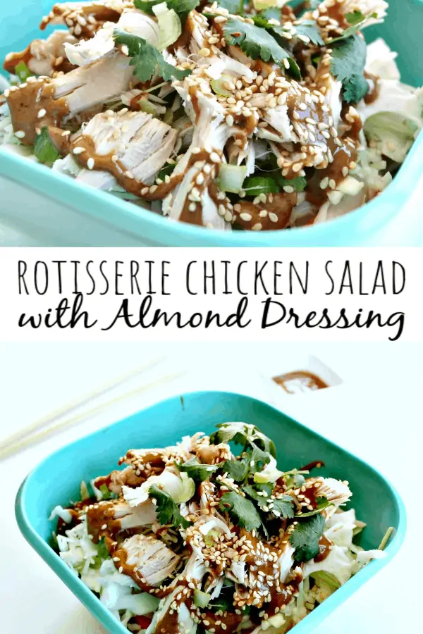 Rotisserie Chicken Salad Recipe with Almond Dressing