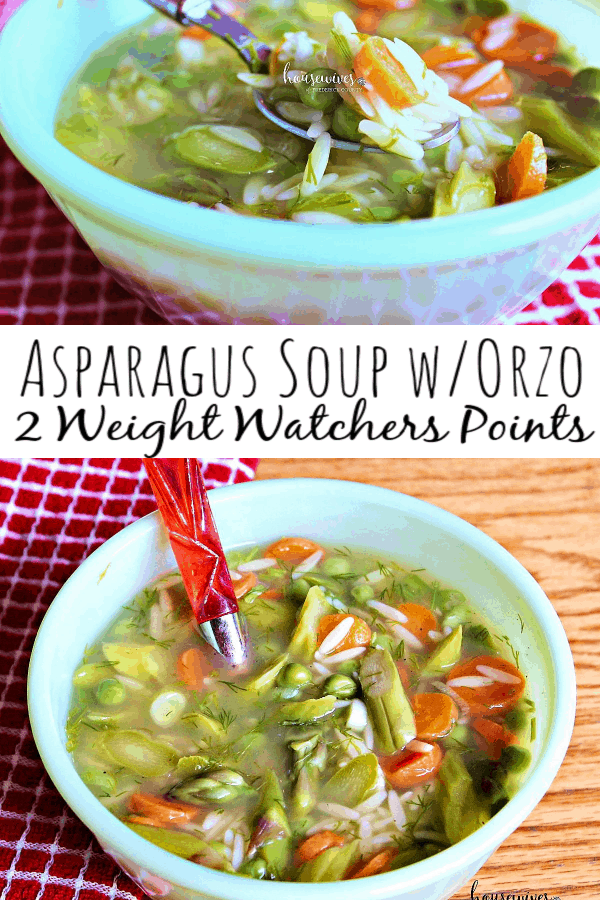 Asparagus Soup with Orzo - 2 Weight Watchers Points Plus Value