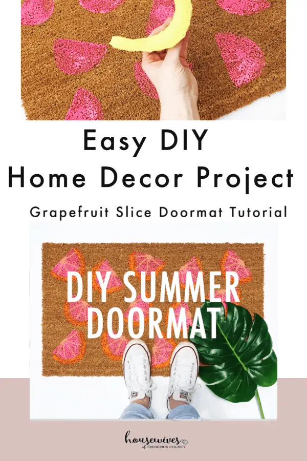 Easy DIY Home Decor Project: Grapefruit Slice Doormat Tutorial